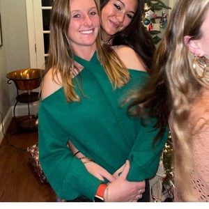 Shein green sweater